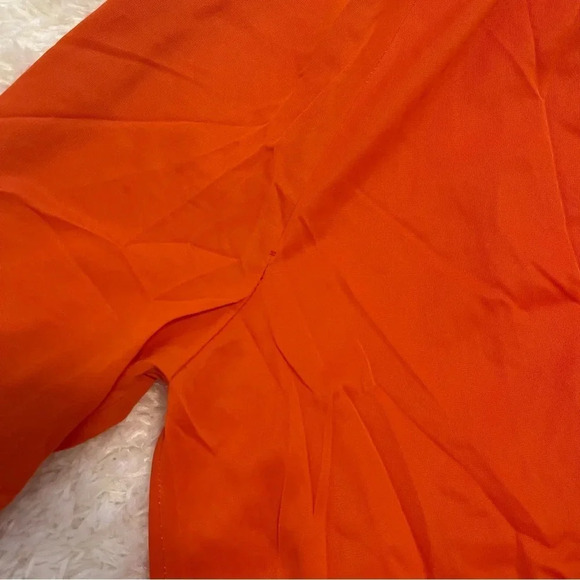 Vintage orange nightgown with embroidered flower snap buttons - size M/L - Picture 15 of 16